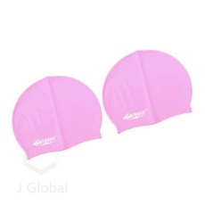 수영모자 2P 핑크 코팅수모