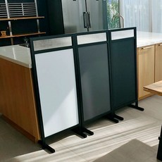아쿠월 접이식파티션 카페 철제파티션 이동식 파티션 가벽 칸막이 공간분리 낮은이동식칸막이 1500 1800 2000 병풍, (원톤)화이트&화이트 / 1폭, 더블2 - 높이180cm