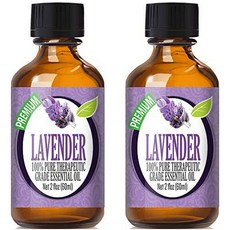 Healing Solutions 라벤더에센셜 오일 Lavender Essential Oil 100% Pure 60ml 2팩, 1개