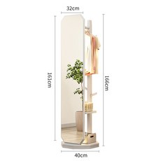 윙커퀸 북유럽 원목 고급형 전신거울 수납 벽 전신 거울 행거 화장대 예쁜 대형 이동식