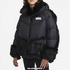 우먼 나이키 사카이 파카 푸퍼 FW20 블랙 CT3267-010 펄 퍼 후드 숏패딩