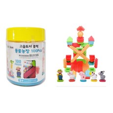 돈스텔 고슴도치 동물농장블럭 100P 쌓기장난감 블록놀이, 1개