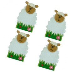 GHSHOP 3-8pack 4 조각 사랑스러운 부활절 양 식기 홀더 칼 붙이 가방 홈, 3개, 구조, 하얀색