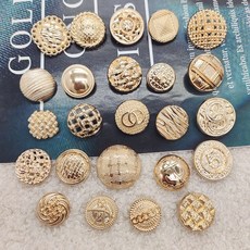 금장 빈티지 골드 코트 옐로우 셔츠 이태리 수입 단추 빈티지 패션 부자재, A.15mm(5개), A