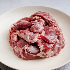 [식품의즐거움] 탱글탱글 쫄깃한 식감 국내산 돼지 뽈살 500g, 1개