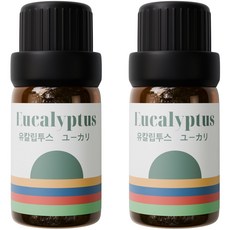 1+1 천연 유기농 아로마오일 에센셜오일, 유기농 유칼립투스오일, 10ml, 2개