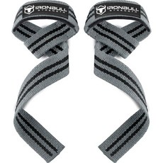 Iron Bull Strength리프팅 스트랩 1쌍 역도용 손목 데드리프트용 리프팅 체육관 웨이트 트레이닝용 운동 파워리프팅 근력운동 및 보디빌딩용 남녀용