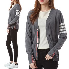 톰브라운 트리플 스트라이프 4선 V넥 가디건/MKC002A 00014 038