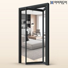 스윙도어 현관 초슬림 중문 아파트 빌라 친환경 뉴 폴딩 투명강화유리 오픈형, 3.프리미엄 뉴 폴딩도어(+29만원), 9.브론즈_접합유리+디자인(+18만원), 2.심플하부고시형(+5만원), 1개