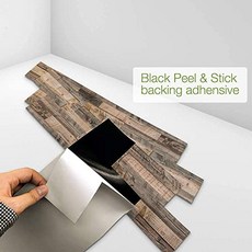 EOM 타일 껍질 및 스틱 주방 Backsplash 욕실 벽난로 3D 벽 스티커 바탕 [Natural Wood Grain] - E078808FSNX8GJ9, Natural Wood Grain