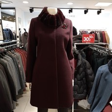 세루치 여성하프코트 ***밍크차이나카라 **허리선라인이 여성스러움!!!세일 72%