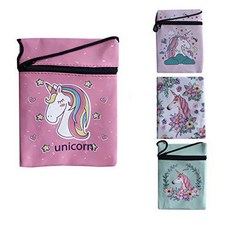 팩 of 4pcs 유아용 아동용 Girls Unicorn Cross-body 숄더 백 파우치 핸드백