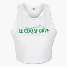 [국내백화점판] Lecoqsportif 르꼬끄 24신상 테니스 미드리프 브라탑 (화이트)
