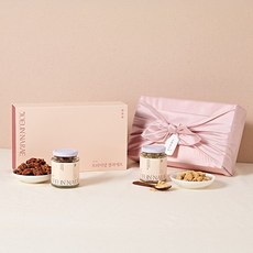 [보자기포장+쇼핑백] 조은나래 꼬수운 호두정과 선물세트 연한빨강 보자기, 1박스, 240g