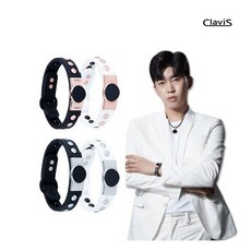 [클라비스] 단품 히어로 임영웅 팔찌 구성 (색상 4개 중 택1), 색상:블랙 화이트골드