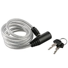2 개의 키가있는 Ultrasport 나선형 자전거 잠금 장치 / 자전거 용 나선형 케이블 잠금 장치 길이 150cm, 단일옵션