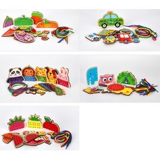 원목동물줄끼우기