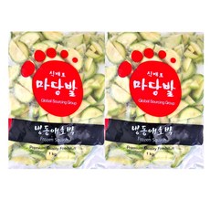 마당발 냉동 애호박(반달) 무려배송 식재료 슬라이스 되어 간편 조리 국 찌개 볶음 반찬 다양한 요리활용, 2개