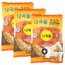 주전부리몰 추억의과자 12곡물 쫀디기(대용량) x 3봉(+맛보기 밀크츄2개), 270g, 3봉