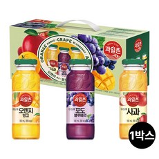 썬키스트)과일촌아침에미니병선물세트(오렌지포도사과, 단품, 1개, 180ml
