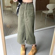 스커트
 노이디제이 앞트임 캐주얼 데일리 롱 스커트 DJ1072