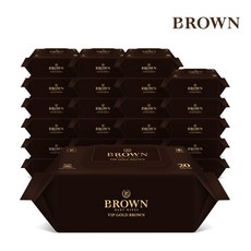 브라운 VIP 골드 브라운 아기물티슈 20매 휴대용 캡형 24팩, 24개
