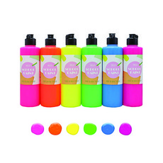 스쿨 페인트 유아 물감 형광 6색 세트 250ml, 흰색250ML(+3300원)