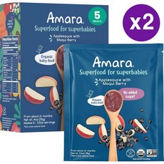 아마라 마키베리 사과소스 베이비 푸드 Amara Applesauce with Maqui Berry Baby Food, 2개, 115g