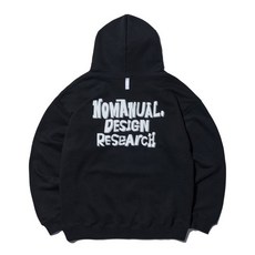 [노매뉴얼] DOODLE LOGO HOODIE - BLACK