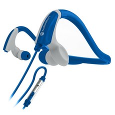 GOgroove CFT Blue Sports 넥밴드 헤드폰 유연한 디자인과 인라인 마이크 포함 113876