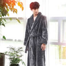 남 여 목욕 샤워 가운 호텔 침실 커플 신혼 가족 양털 누빔 가을과 겨울 두꺼운 플란넬