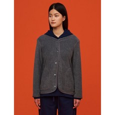 빈폴레이디스 [GREEN BEANPOLE] 그레이 V넥 플리스 카디건형 재킷 (BF0839N233)