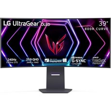 LG 27GS95QE 27인치 울트라기어 OLED 게이밍 모니터 QHD 240Hz 0.03ms 디스플레이HDR 트루 블랙 400 AMD 프리싱크 프리미엄 프로 NVIDIA G, 39 inch (2024)