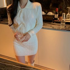 POLO 카라넥 숏 여성 미니 스타일리쉬 스웨터 눈길을 끄는