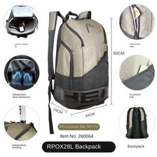 테니스 용품 HEAD 대용량 배낭 라켓 스포츠 가방 여행 배드민턴 신발 칸막이-44, 1) RPO X 28L BACKPACK, 1개