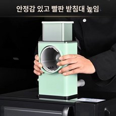 다용도 핸드 락 통 채칼 야채 썰기 도구 주방 드럼 손 흔들기 편리, 녹색, 1개