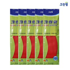 [크린랩] 다용도용 고무장갑 (L)대_5켤레, 레드, 대(L), 5개