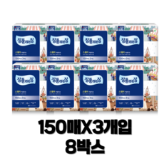 잘풀리는집 미용티슈 대용량 갑티슈 150매*3 (8박스), 24세트, 150매