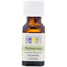 Aura Cacia 100% 순수 에센셜 오일 팔마로사 15ml(.5fl oz), 단일상품
