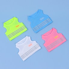 티아라 해충방지 야간산책 빛반사 소형견 대형견 쿨나시 티셔츠 ( S~2XL ), 화이트