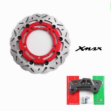 BPK XMAX 디스크판넬 웨이브 앞 프론트 판넬 17- 22 23 년 XMAX300 튜닝 300mm, 레드, 1개