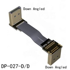 dp선 노트북tv연결 hdml케이블 울트라 FHD DisplayPort 남성 케이블 90도각도 커넥터 어댑터 FPC FPV 플랫 DP 2K 4K 60Hz