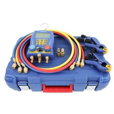 매니폴드 게이지 냉매 가스 DSZH WK-6889Refrigeration 압력 디지털 진공 온도계 에어컨 테스트 898823, 블랙, 1개