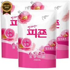 피죤 섬유유연제 핑크로즈 리필 2.1L x 3개