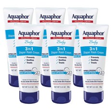Aquaphor Baby Diaper Rash Cream 아쿠아퍼 크림 기저귀 크림 3.99g 6팩 138411, 6개