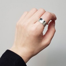 남성무광은반지