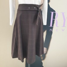 리안뉴욕 브라운체크스커트RMJWSK060