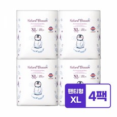 네추럴블라썸 비건기저귀 팬티XL 특대형 22매X4팩 울트라슬림 밤기저귀 1세트 XL