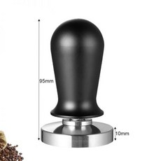 포타필터용 에스프레소 탬퍼 커피 3 앵글 분배기 보정 압력 30lb 51mm 58mm 53mm, Black Tamper, 1개
