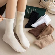 [6켤레세트] 미로다 데일리 쫀쫀 골지 사계절 장목양말